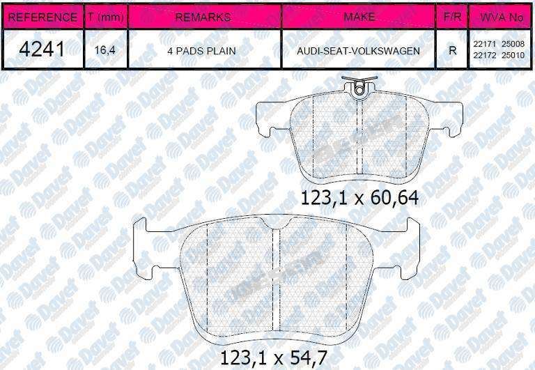 FERBE 84300 Fren Balatasi Arka Wva 25008 Golf Vii A3 1.2 1.4tfsi 1.6tdi 2.0tdi 12>
